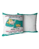 Soft Human Warm Human Cat Mom Personalized Pillow QTCAT090123A1