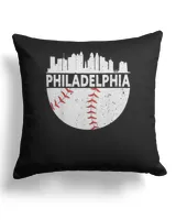 Vintage Philadelphia Skyline Baseball Retro Philly Cityscap Shirt