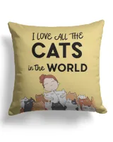 I Love All The Cats pillow QTCAT021222A10