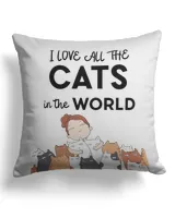 I Love All The Cats pillow QTCAT021222A10