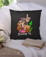 Pump it -  bitcoin style - pillow crypto