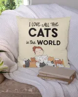 I Love All The Cats pillow QTCAT021222A10