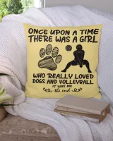 Girl really loved dogs and volleyball