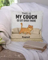 This Is Our Couch Walking Fluffy Cats Personalized Pillow QTCAT0501B1