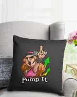 Pump it -  bitcoin style - pillow crypto