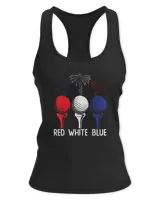 Golf Red White Blue Us Flag Patriotic 4th Of July TShirt