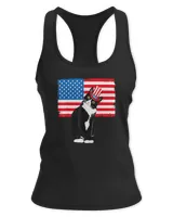 Tuxedo Cat 4th of July Patriotic Tee Gifts Adults Kids