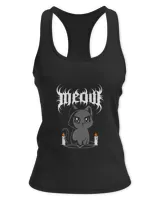 Meow Cat Cute Kitten Pentagram Death Metal Gothic Cat Lover434