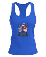 4th of July Patriotic Cat Funny American Flag Meowica Cute Tank Top