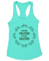 Stopping Polution Is The Best Solution (Earth Day Slogan T-Shirt)