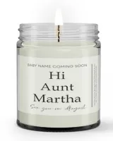 Personalized Candle - A Heartfelt Gift for the Aunt-to-Be