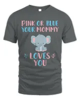 Cute Pink or Blue your mommy loves you with baby elephant