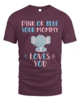Cute Pink or Blue your mommy loves you with baby elephant