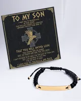 To My Son Beaded Gold/Silver Bracelet, Son Gifts from Mom and Dad, Parents to Son Viking Gifts, Gifts for Son Graduation, Birthday Gift for Son