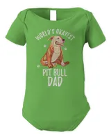 Pitbull Dog Worlds Okayest Pit Bull Dad Funny PitBull Papa Pet Lover 38