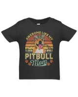 Womens Vintage Awesome Like My Pitbull Mom Dog Mom