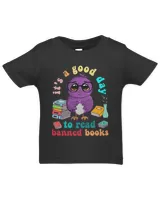 Womens Its a good day to read banned books reading owl with glasses