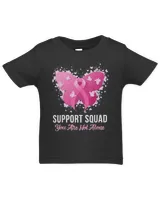 Support Squad Breast Cancer Awareness Pink Ribbon Butterfly T-Shirt