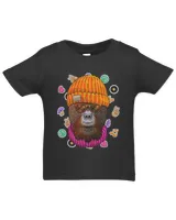 Hipster Orangutan Geek Nerd Glasses Animal Love Peace Sign