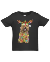 Cairn Terrier Reindeer Christmas Lights Funny Dog Xmas147