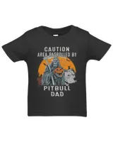Caution Area Patrolled By Pitbull Dad Funny Halloween