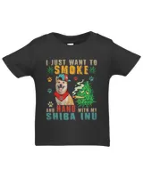 Vintage Smoke And Hang With My Shiba Inu Funny Smoker Weed