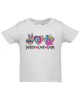 Peace Love Dogs Tie Dye Dog Paw Dog Mom Mother's Day T-Shirt