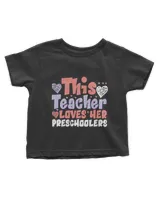 Funny this teacher loves her preschoolers valentines day Essential T-Shirt