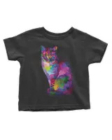 Cat for kitten lovers Colorful Geometric Cute Kitty Adoption QTCAT202211010006