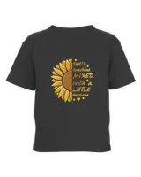 Mother Shes Sunshine Mixed with a little Hurricane Sunflower Funny Super Cute Sunflower Graphic Tee Smom