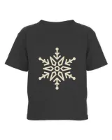 Merry Christmas Snowflakes Jersey SS V-Neck T-Shirt