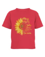 Womens May Girls 1973 Shirt 49th Birthday Gifts 49 Years Old