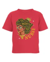 Womens Proud Black Girl Afro Juneteenth Black History Nurse T-Shirt