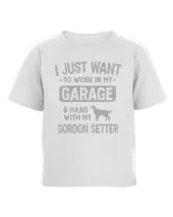 Funny Gordon Setter Dad Garage Men Hang With