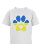 Ukrainian Flag Ukraine Paw Dog Patriot Save Ukraine T-Shirt