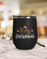 Merry Christmas Wine Tumbler (12 oz)