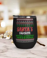 Santa Favorite Medical Laboratory Technician Wine Tumbler (12 oz)