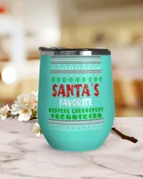 Santa Favorite Medical Laboratory Technician Wine Tumbler (12 oz)