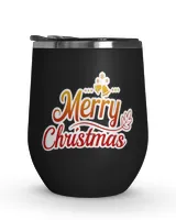 Merry Christmas Wine Tumbler (12 oz)