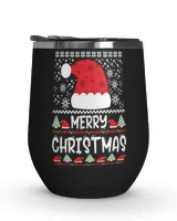 Merry Christmas Santa Hat Skinny Tumbler