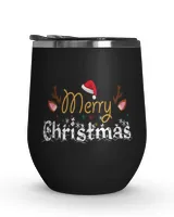 Merry Christmas Wine Tumbler (12 oz)