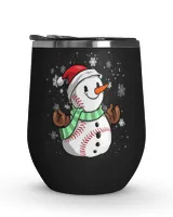 Snow scarecrow Christmas Wine Tumbler (12 oz)