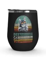 Vintage Best Cat Dad Ever Funny Cat Kitty Kitten Daddy Father's Day Gift