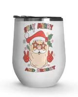 Retro Christmas Stay Merry and Bright Insulated Mug