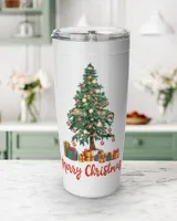 Merry Christmas Viking Tumbler (20oz), christmas tree balls gift box
