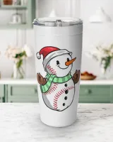 Snow scarecrow Christmas Wine Tumbler (12 oz)