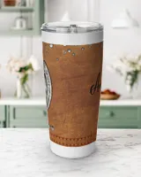 Personalized Custom Horse Jewelry Leather Style Tumbler