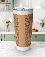 Personalized Custom Horse Leather Tumbler