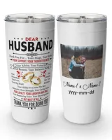 Personalized Husband Tumbler Thank You For... Your Hugs. Your Kisses. Your Support