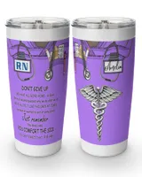 Personalized Custom Nurse Purple Tumbler